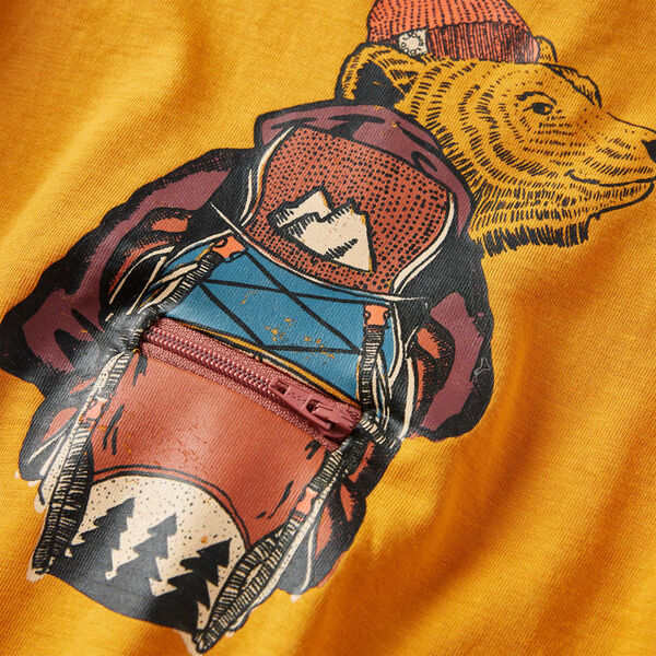 Otro&scaron;ka majica z dolgimi rokavi oker 104