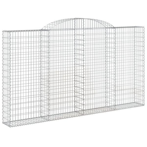 vidaXL Obokane gabion košare 6 kosov 300x30x160/180cm pocinkano železo