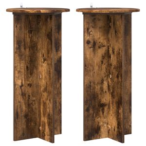 vidaXL Stojalo za rastline 2 kos Dimljen hrast 40 x 40 x 80 cm