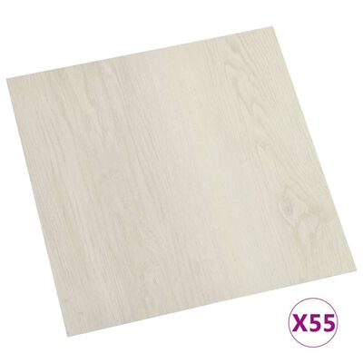 vidaXL Samolepilne talne plošče 55 kosov PVC 5,11 m² bež