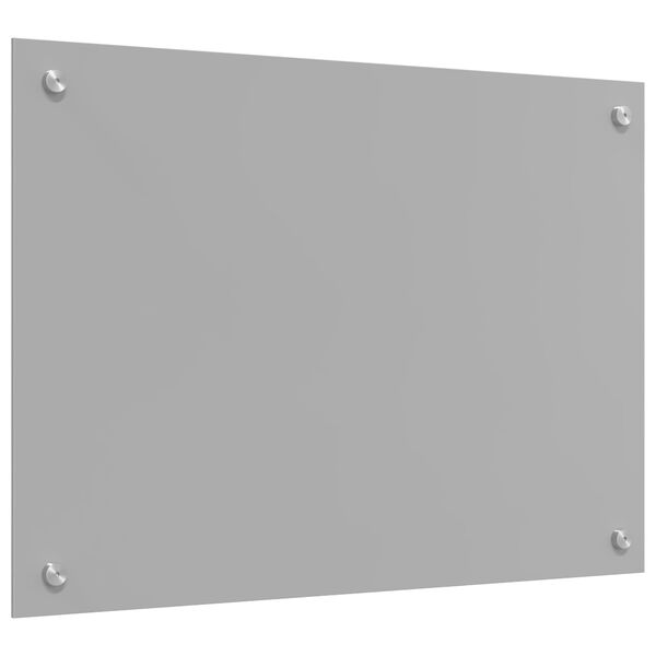 vidaXL Zaščita za kuhinjo Svetlo siva 70 x 50 x 0,6 cm kaljeno steklo