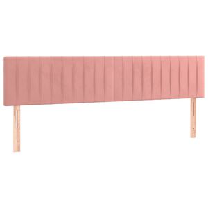 vidaXL Posteljno vzglavje roza 180x5x78/88 cm žamet
