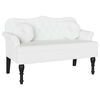 vidaXL Chesterfield klop Bela 120,5 x 65 x 75 cm Umjetno usnje