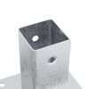 vidaXL Post Bases Square 12 kosov Silver 61x61 mm Pocinkano jeklo