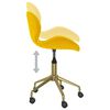 335036 vidaXL Swivel Dining Chairs 2 pcs Mustard Yellow Velvet