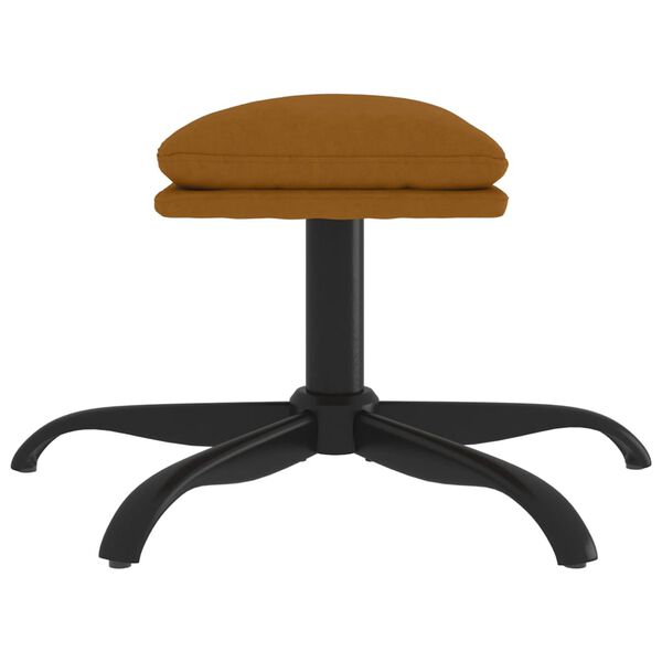 vidaXL Stolček za noge rjav 60x60x36 cm žamet