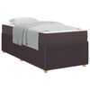 vidaXL Konstrukcija postelje Temno rjava 100 x 200 cm blago