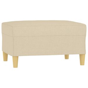 vidaXL Stolček za noge krem 70x55x41 cm blago