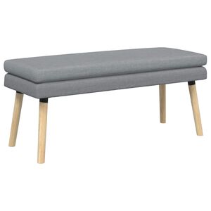 vidaXL Dvojna klop Svetlo siva 110 x 40 x 47 cm Blago