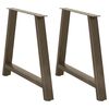 vidaXL Noge za jedilno mizo v obliki črke A, 2 kosa, 100 x (72-73) cm, jeklo
