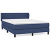 vidaXL Box spring postelja z vzmetnico modra 140x190 cm blago