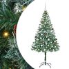 vidaXL Umestno božično drevo med 300 LED Zelena 180 cm PVC in Jeklo