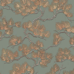 DUTCH WALLCOVERINGS Tapeta borovci zelena