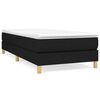 vidaXL Box spring postelja z vzmetnico črna 100x200 cm blago