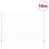 vidaXL Ograja s stebrom srebrna 1,6 x 10 m Jeklo