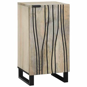 vidaXL Stranska omarica Bela 40 x 33 x 75 cm trden mangov les