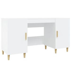 vidaXL Pisalna miza bela 140x50x75 cm konstruiran les