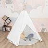 vidaXL Otro&scaron;ki tipi &scaron;otor z vrečo peach skin bel 120x120x150 cm