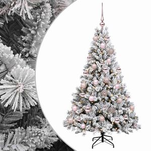 vidaXL Umetna božična jelka z bučko 120 cm 150 LED Toplo bela