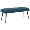 vidaXL Klop s gumbnim oblazinjenjem Modra 110 x 40 x 46 cm Žamet