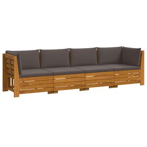 vidaXL Zunanja garnitura za sedenje 4 Kos Rjava Masiven les akacije