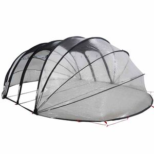 vidaXL Bazenski &scaron;otor dome Transparentno 538 x 440 x 204 cm PVC