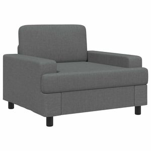 vidaXL Fotelj Temno siva Blago