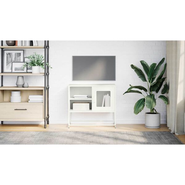 vidaXL TV omarica bela 68x39x60,5 cm jeklo