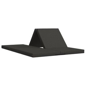 vidaXL Zložljiv kavč postelja 70 x 67 x 48 cm Temno siva