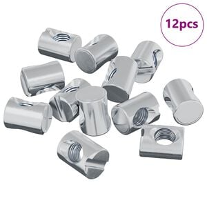 vidaXL Vijaki v obliki sodčka 12 pcs srebrna M6 x 13 mm Kovina