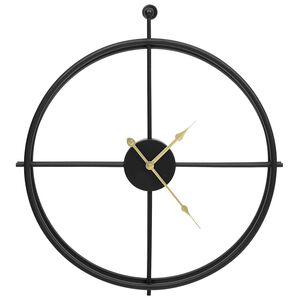 vidaXL Stenska ura črna 52 cm železo