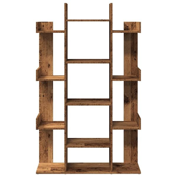 vidaXL Knjižna omara starinski les 86x25,5x140 cm iverna plo&scaron;ča