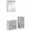 vidaXL Komplet pohi&scaron;tva za kopalnico TULUM 3 pcs Betonsko siva