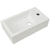 vidaXL Pravokotni umivalnik keramika bele barve 46x25,5x12 cm
