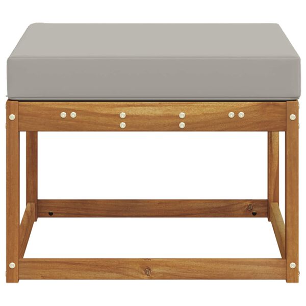 vidaXL Zunanji puf Masiven les akacije Naravna