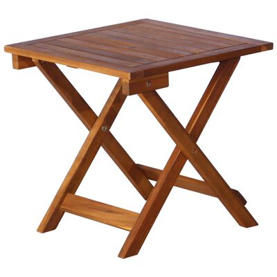 vidaXL Ležalnik z mizico trden akacijev les rjave barve