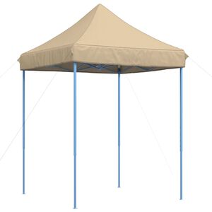 vidaXL Zložljivi pop-up &scaron;otor za zabave bež 200x200x306 cm