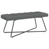 vidaXL Klop s gumbnim oblazinjenjem Temno siva 110 x 40 x 46 cm Blago