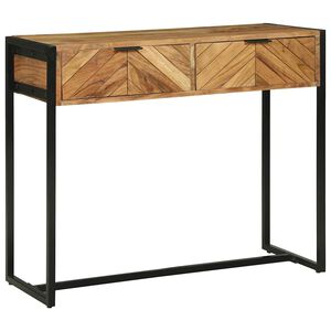 vidaXL Konzolna miza Rjava 90 x 35 x 75 cm Masiven les akacije