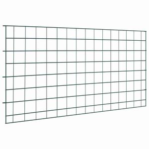 vidaXL Komplet ograje za ribnik 5 pcs Zelena 100 x 50 cm Jeklo