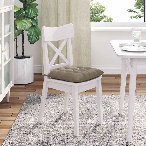 vidaXL Sedežne blazine 4 pcs Taupe 40 x 40 x 6 cm Mikrofibra