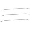vidaXL Nosilec tarpa za prikolice 3 Srebrna 136-218 cm Aluminij