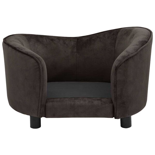 vidaXL Pasji kavč rjav 69x49x40 cm iz pli&scaron;a