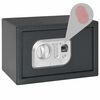 vidaXL Digitalni sef na prstni odtis temno siv 31x20x20 cm