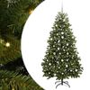 vidaXL Umestno božično drevo 210 cm 300 LED Toplo bela PVC in jeklo