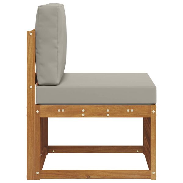 vidaXL Srednji zunanji kavč Masiven les akacije Naravna