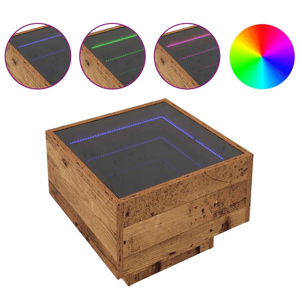 vidaXL Klubska miza Star les 40 x 40 x 30 cm Konstruiran les