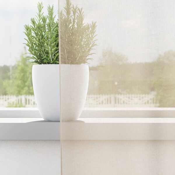 vidaXL Voile zavese z vponkami 2 kosa kremna 140x245 cm