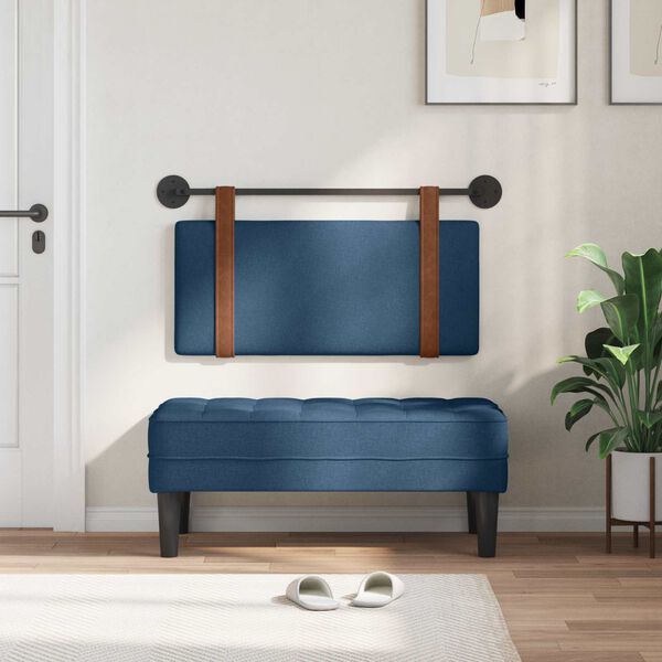 vidaXL Visoki naslon za glavo Modra 90 x 55 x 5 cm Antikni PU