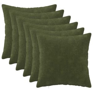 vidaXL Dekorativna blazina 6 kos HEERLEN Zelena 30 x 30 cm Mikrofibra